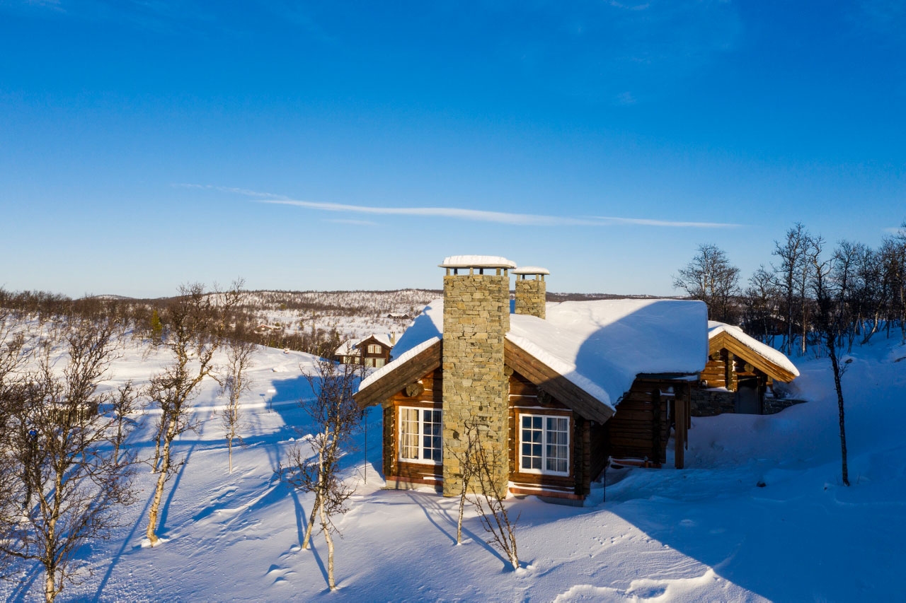 Tømmerhytte Geilo arkitekt Fossland